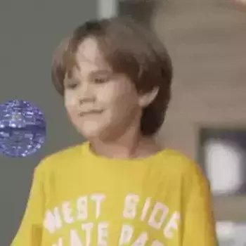 gif of a kid playing with Magic Flying Ball
